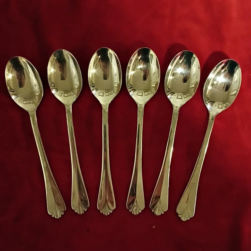 6 Teaspoons Farberware Bayport‎ Stainless Flatware Silverware Replacement 6.25